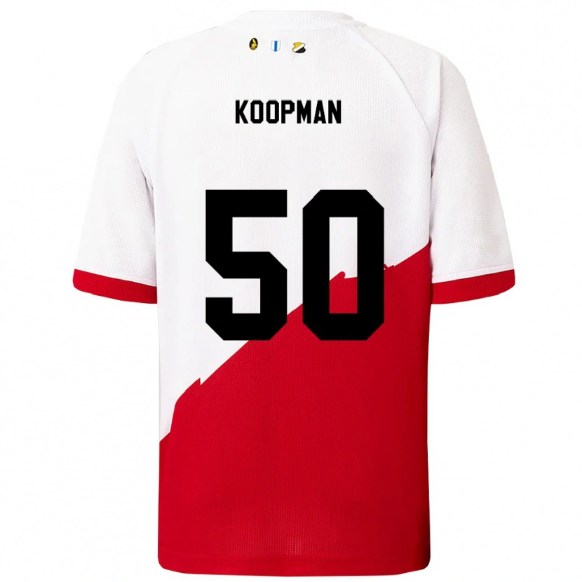Danxen Kinder Kyra Koopman #50 Weiß Rot Heimtrikot Trikot 2025/26 T-Shirt