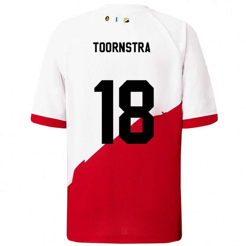 Danxen Kinder Jens Toornstra #18 Weiß Rot Heimtrikot Trikot 2025/26 T-Shirt