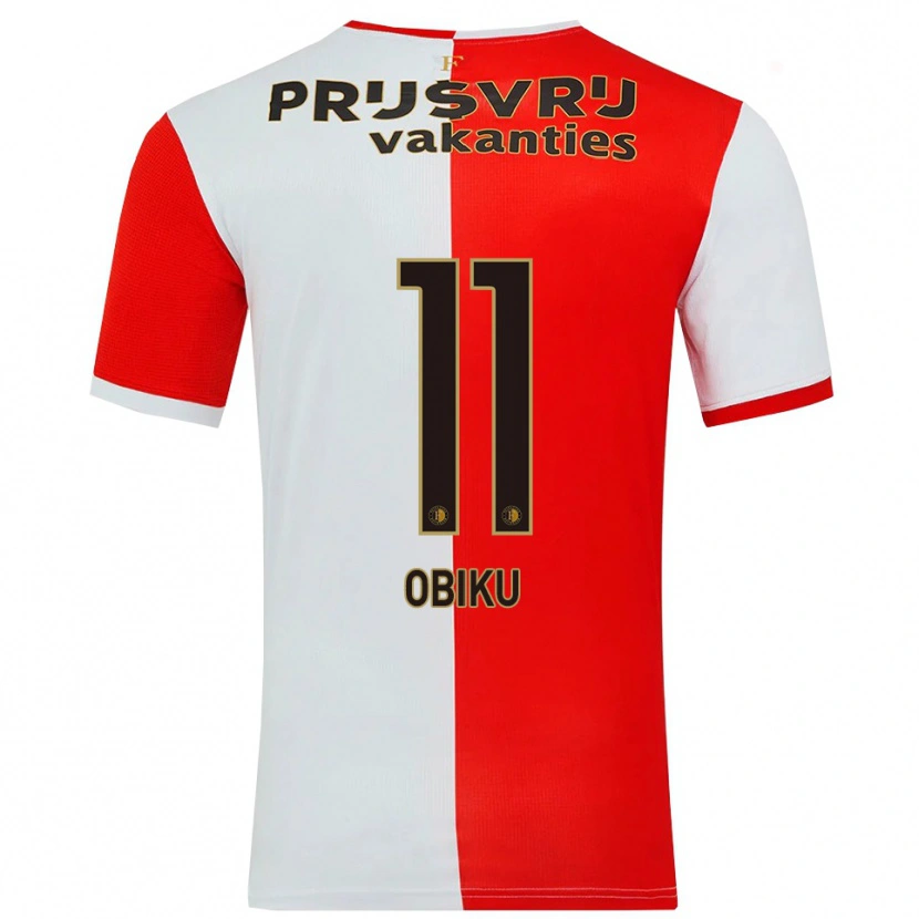 Danxen Kinder Junior Obiku #11 Rot Weiß Heimtrikot Trikot 2025/26 T-Shirt