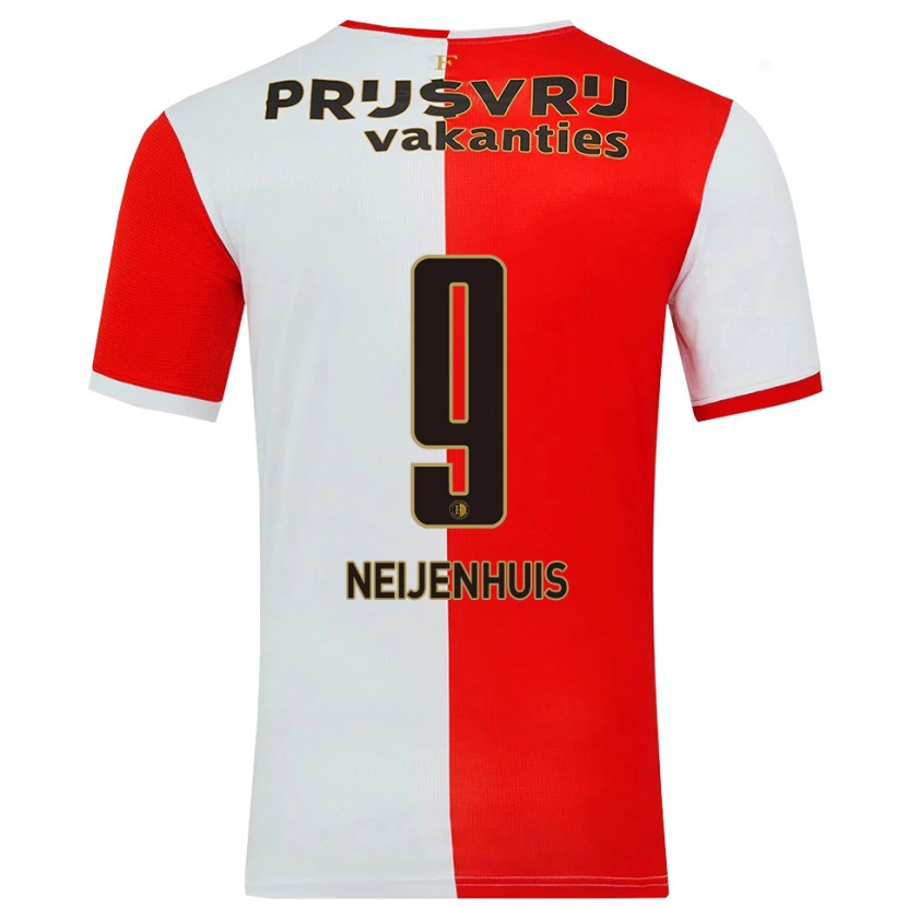 Danxen Kinder Kelvin Neijenhuis #9 Rot Weiß Heimtrikot Trikot 2025/26 T-Shirt