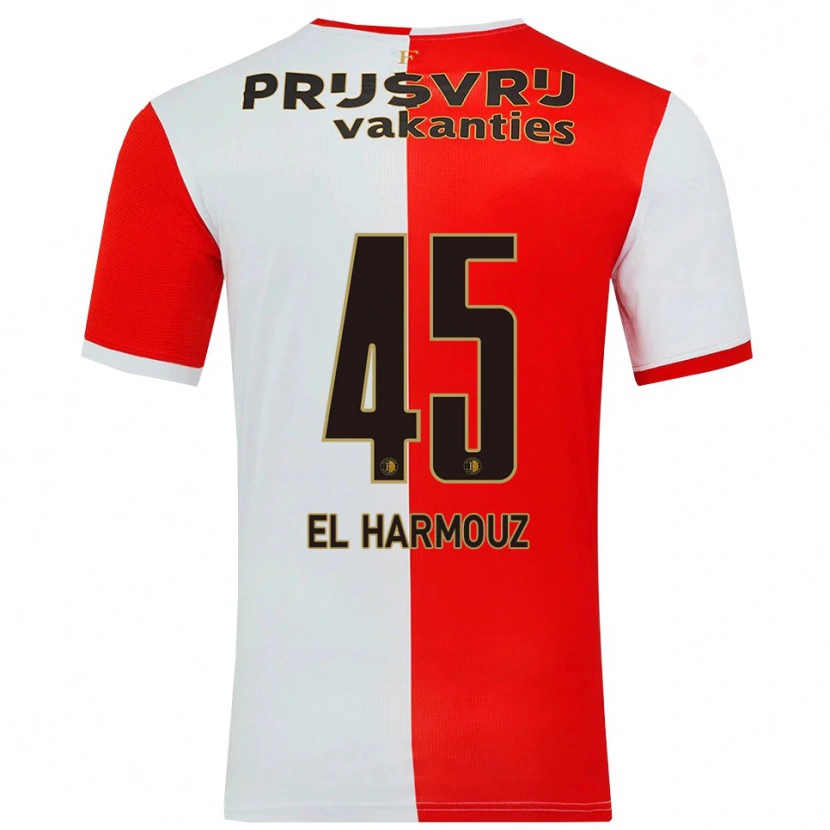 Danxen Kinder Nassim El Harmouz #45 Rot Weiß Heimtrikot Trikot 2025/26 T-Shirt