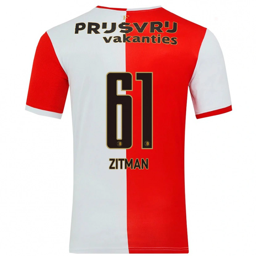 Danxen Kinder Sven Zitman #61 Rot Weiß Heimtrikot Trikot 2025/26 T-Shirt