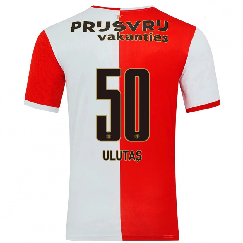 Danxen Kinder Furkan Ulutaş #50 Rot Weiß Heimtrikot Trikot 2025/26 T-Shirt