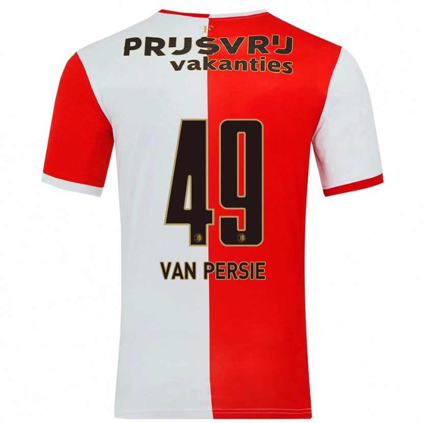 Danxen Kinder Shaqueel Van Persie #49 Rot Weiß Heimtrikot Trikot 2025/26 T-Shirt