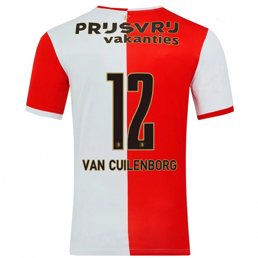 Danxen Kinder Joshua Wilbrenninck-Van Cuilenborg #12 Rot Weiß Heimtrikot Trikot 2025/26 T-Shirt