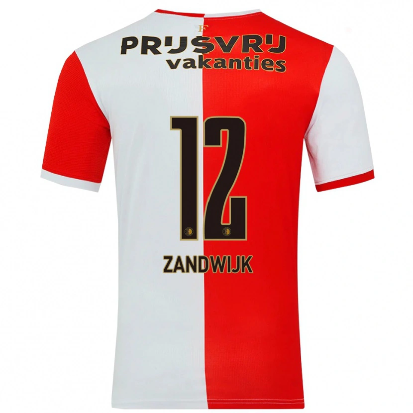 Danxen Kinder Tim Zandwijk #12 Rot Weiß Heimtrikot Trikot 2025/26 T-Shirt