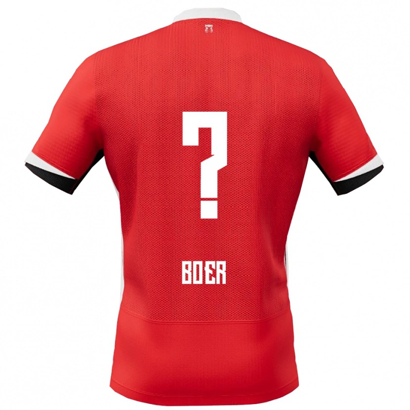 Danxen Kinder Lars Boer #0 Rot Weiß Heimtrikot Trikot 2025/26 T-Shirt
