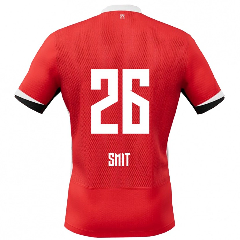 Danxen Kinder Kees Smit #26 Rot Weiß Heimtrikot Trikot 2025/26 T-Shirt