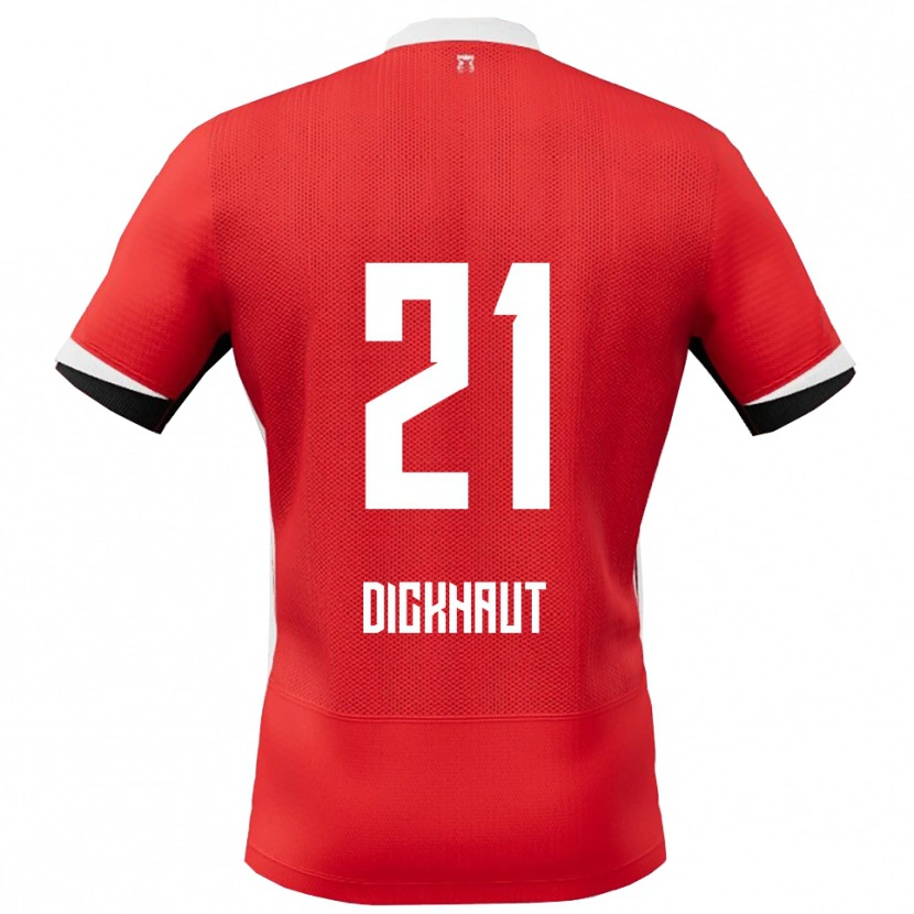 Danxen Kinder Damian Dickhaut #21 Rot Weiß Heimtrikot Trikot 2025/26 T-Shirt