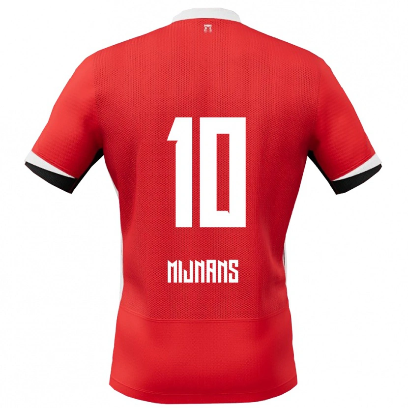 Danxen Kinder Sven Mijnans #10 Rot Weiß Heimtrikot Trikot 2025/26 T-Shirt