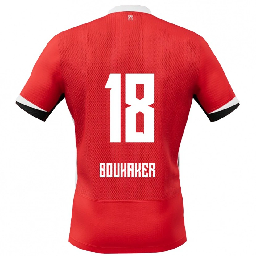 Danxen Kinder Romaissa Boukaker #18 Rot Weiß Heimtrikot Trikot 2025/26 T-Shirt