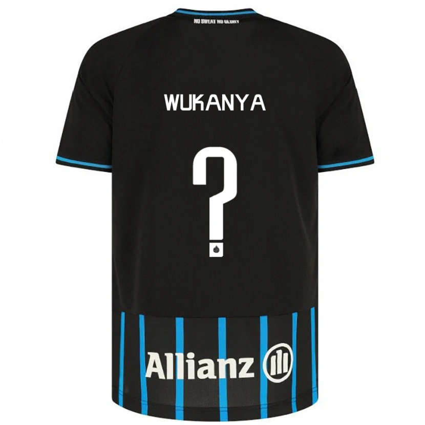 Danxen Kinder Stéphane Wukanya #0 Schwarz Blau Heimtrikot Trikot 2025/26 T-Shirt