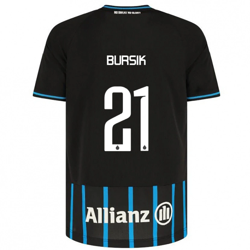 Danxen Kinder Josef Bursik #21 Schwarz Blau Heimtrikot Trikot 2025/26 T-Shirt