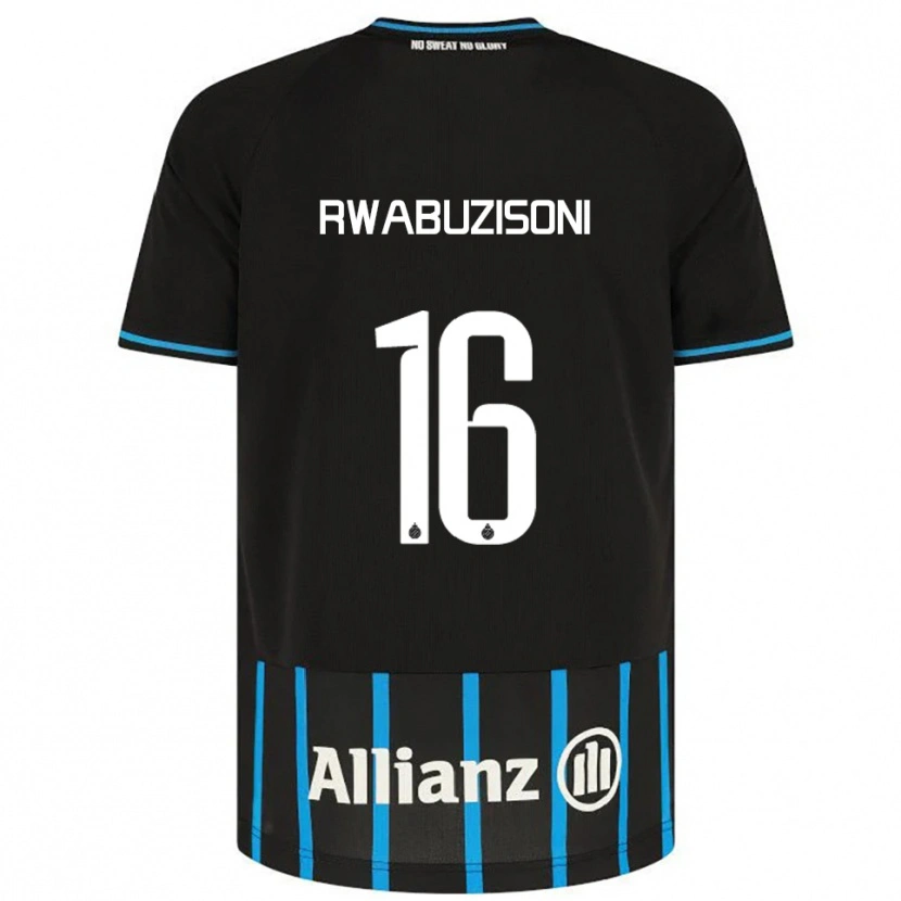 Danxen Kinder Noah Rwabuzisoni #16 Schwarz Blau Heimtrikot Trikot 2025/26 T-Shirt