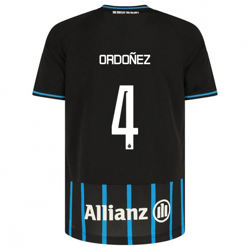 Danxen Kinder Joel Ordóñez #4 Schwarz Blau Heimtrikot Trikot 2025/26 T-Shirt