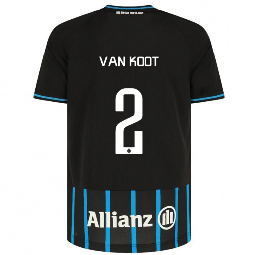 Danxen Kinder Moïsa Van Koot #2 Schwarz Blau Heimtrikot Trikot 2025/26 T-Shirt