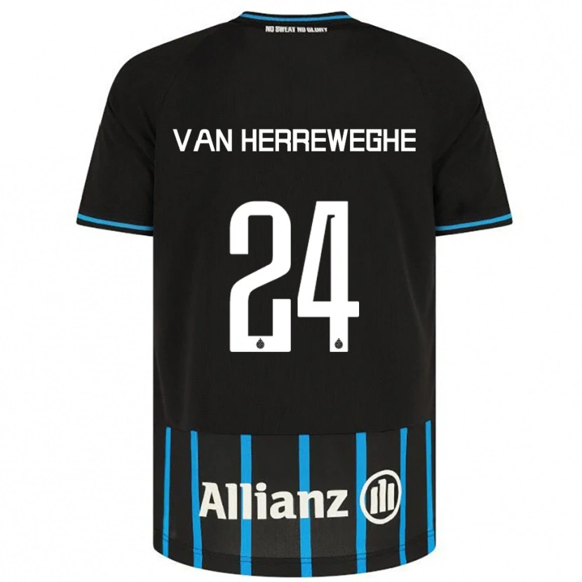 Danxen Kinder Febe Van Herreweghe #24 Schwarz Blau Heimtrikot Trikot 2025/26 T-Shirt
