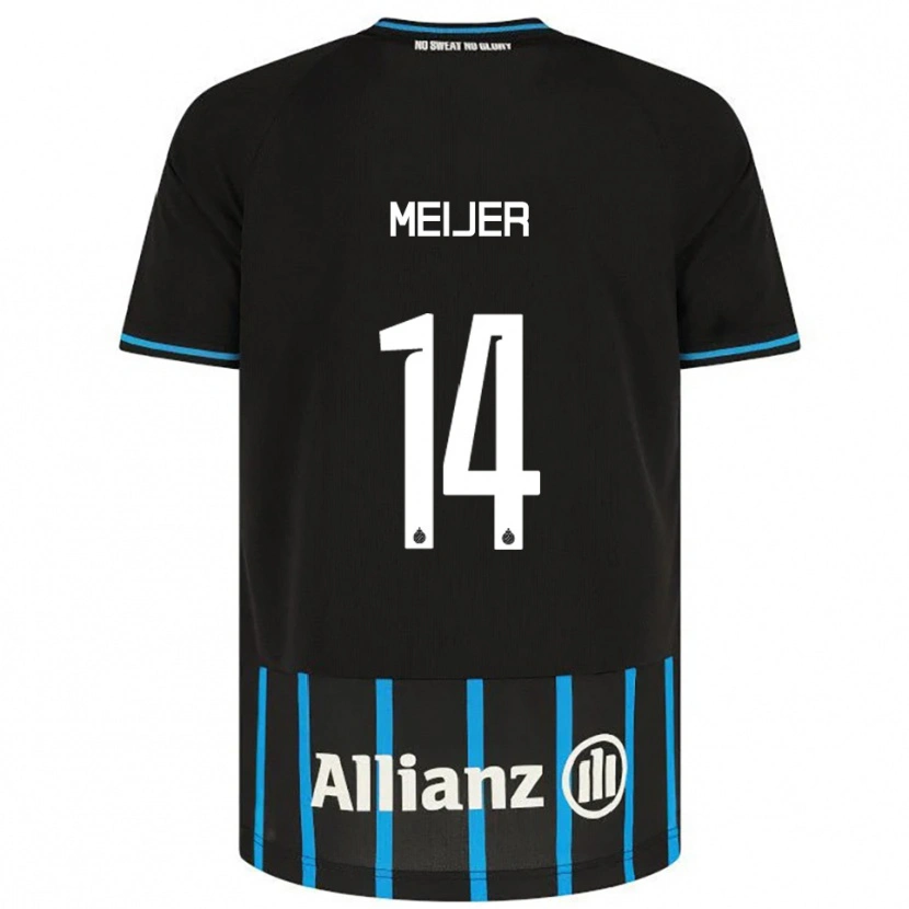 Danxen Kinder Bjorn Meijer #14 Schwarz Blau Heimtrikot Trikot 2025/26 T-Shirt