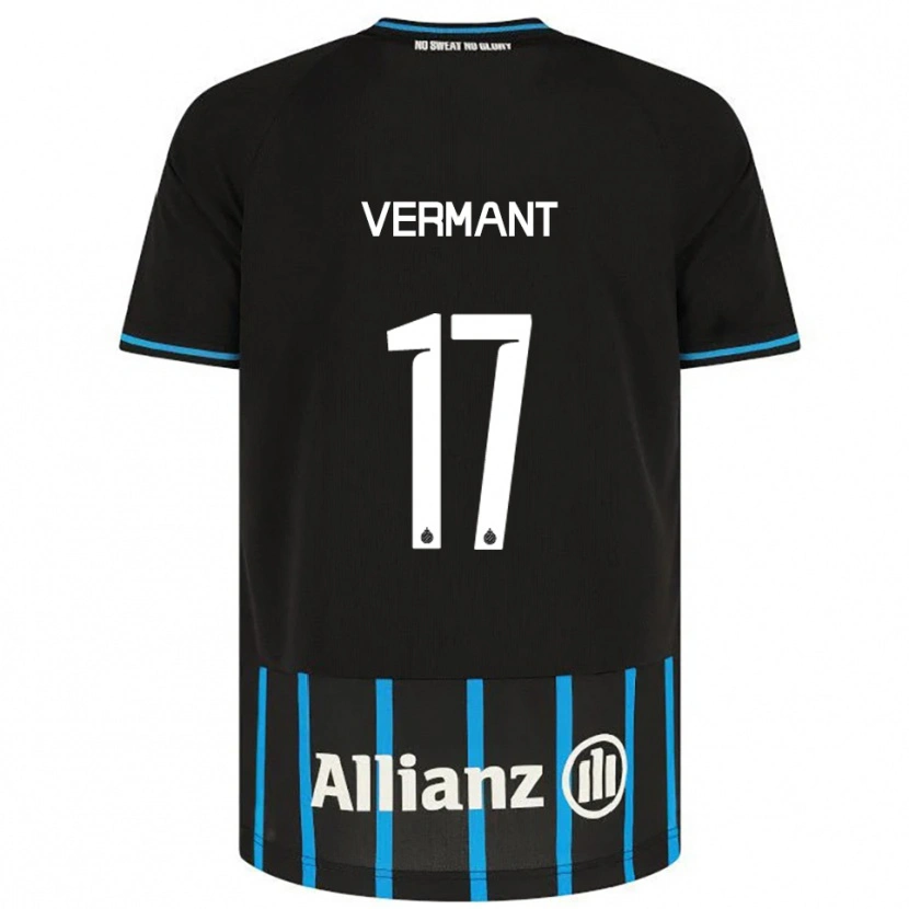 Danxen Kinder Romeo Vermant #17 Schwarz Blau Heimtrikot Trikot 2025/26 T-Shirt