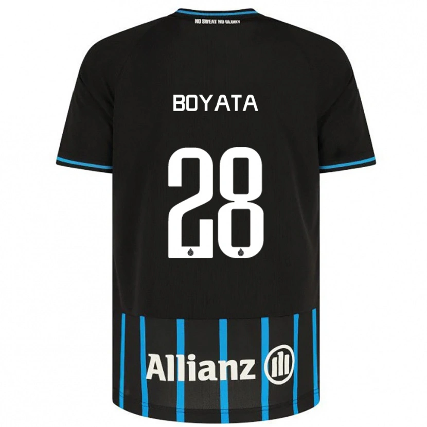 Danxen Kinder Dedryck Boyata #28 Schwarz Blau Heimtrikot Trikot 2025/26 T-Shirt