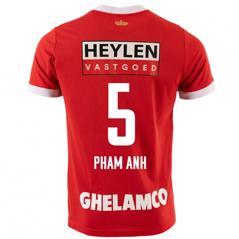 Danxen Kinder Khoi Pham Anh #5 Rot Weiß Heimtrikot Trikot 2025/26 T-Shirt