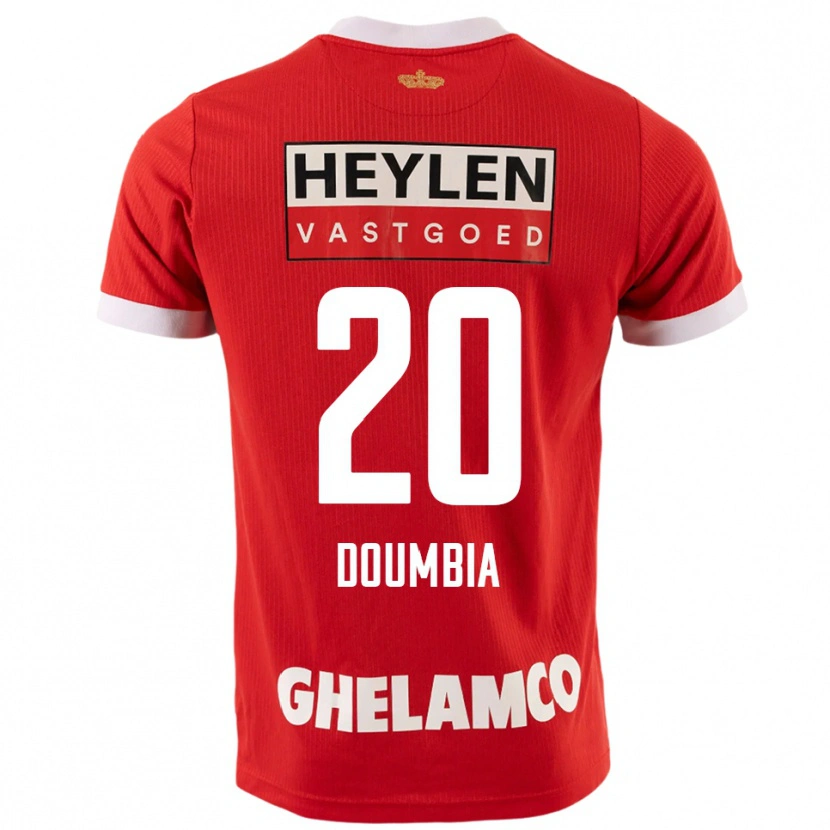 Danxen Kinder Mahamadou Doumbia #20 Rot Weiß Heimtrikot Trikot 2025/26 T-Shirt