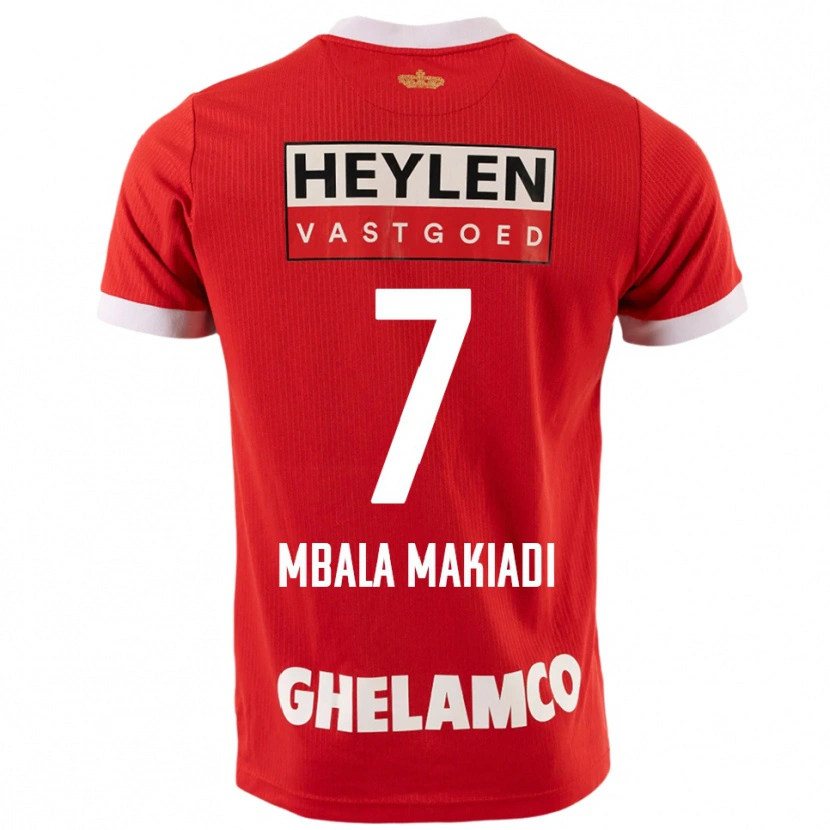 Danxen Kinder Ravi Mbala Makiadi #7 Rot Weiß Heimtrikot Trikot 2025/26 T-Shirt