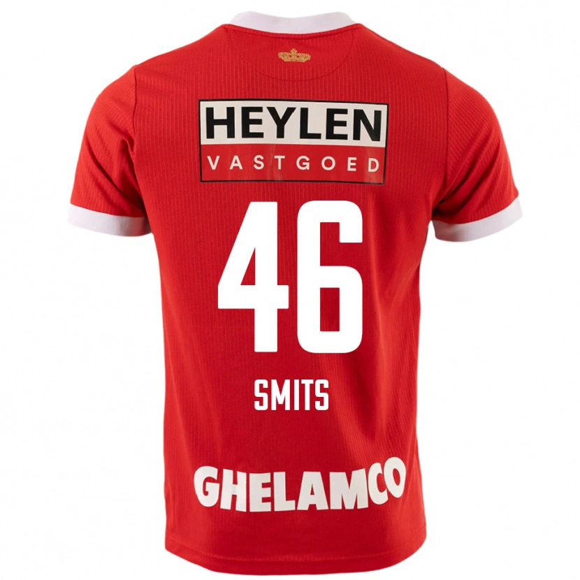 Danxen Kinder Milan Smits #46 Rot Weiß Heimtrikot Trikot 2025/26 T-Shirt