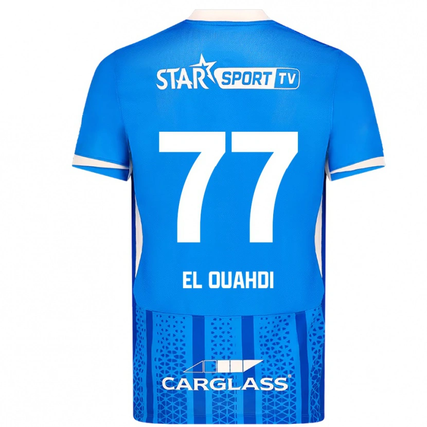 Danxen Kinder Zakaria El Ouahdi #77 Blau Weiß Heimtrikot Trikot 2025/26 T-Shirt