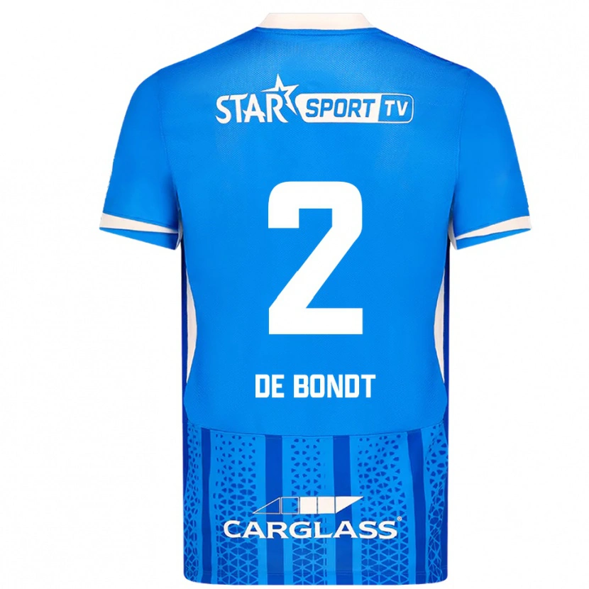 Danxen Kinder Marith De Bondt #2 Blau Weiß Heimtrikot Trikot 2025/26 T-Shirt