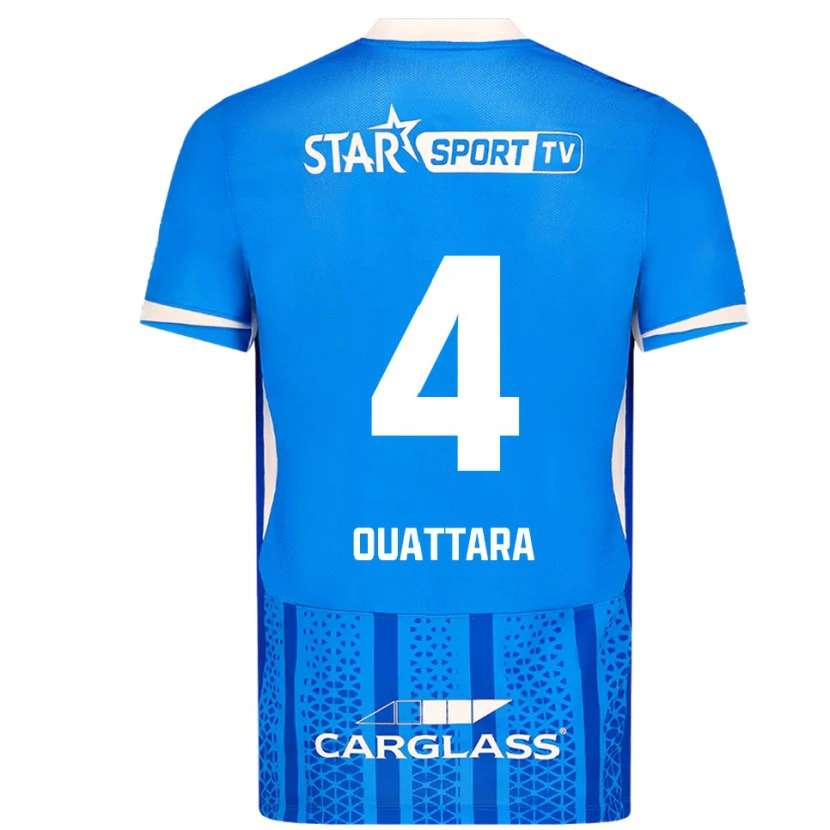 Danxen Kinder Aziz Ouattara #4 Blau Weiß Heimtrikot Trikot 2025/26 T-Shirt