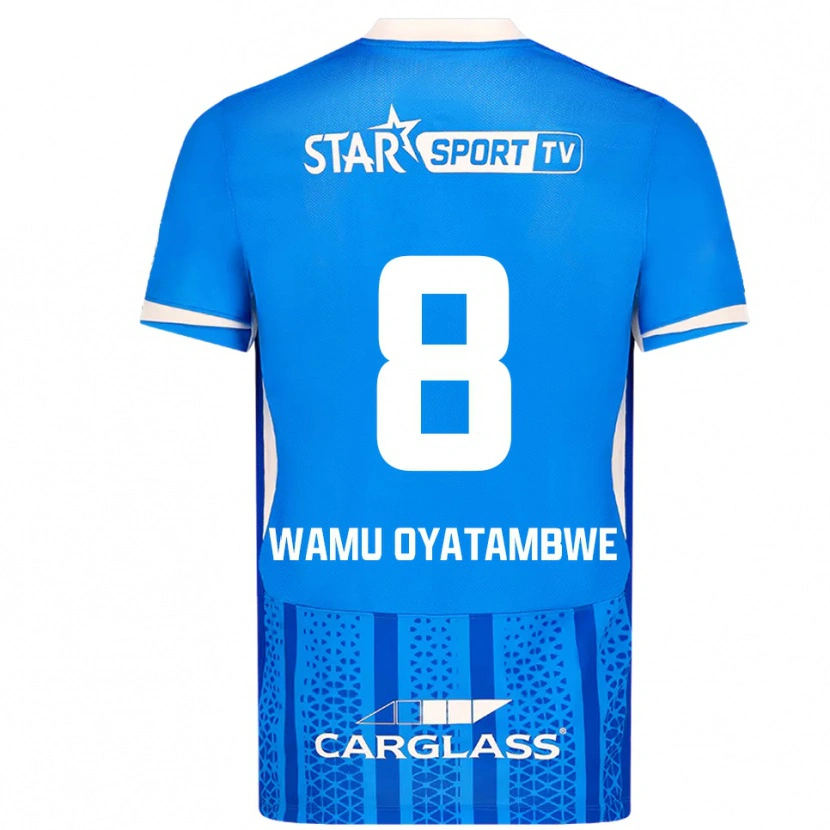 Danxen Kinder Matthias Wamu Oyatambwe #8 Blau Weiß Heimtrikot Trikot 2025/26 T-Shirt
