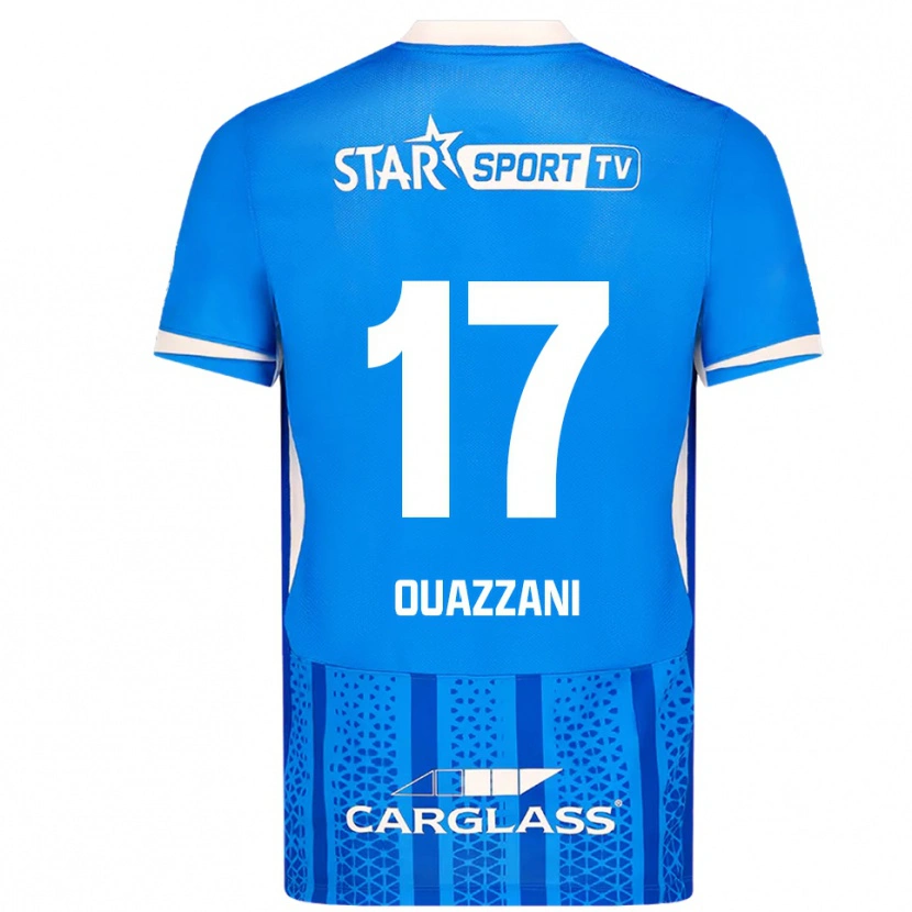 Danxen Kinder Fady Ouazzani #17 Blau Weiß Heimtrikot Trikot 2025/26 T-Shirt
