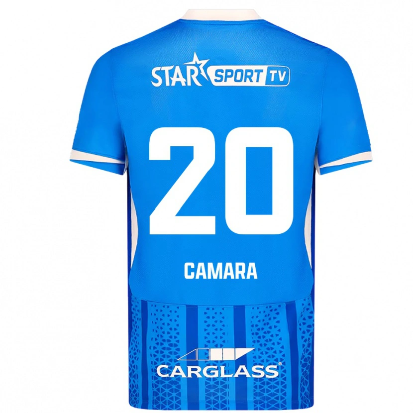 Danxen Kinder Ali Camara #20 Blau Weiß Heimtrikot Trikot 2025/26 T-Shirt