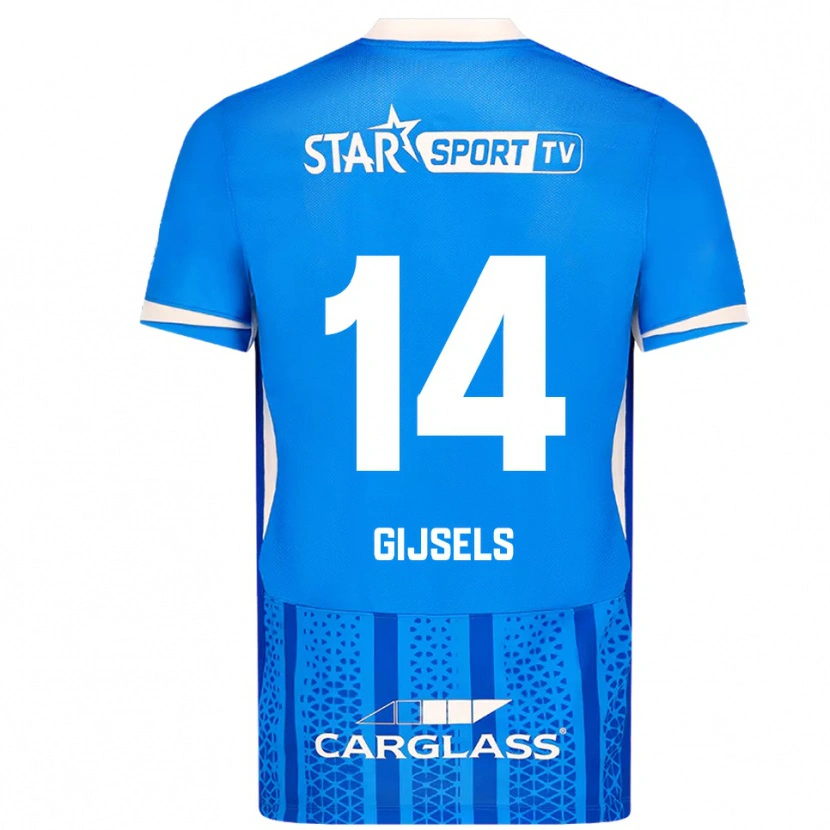 Danxen Kinder Kellen Gijsels #14 Blau Weiß Heimtrikot Trikot 2025/26 T-Shirt
