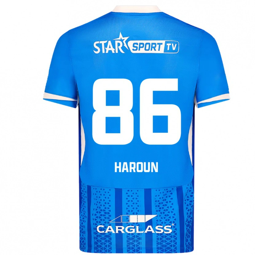 Danxen Kinder Kenan Haroun #86 Blau Weiß Heimtrikot Trikot 2025/26 T-Shirt