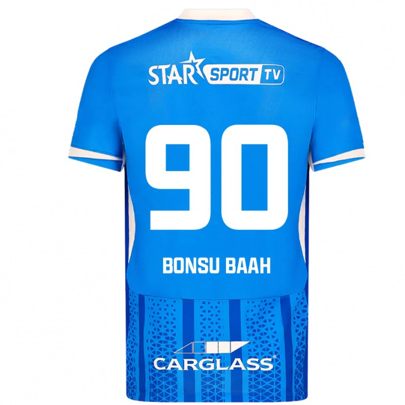 Danxen Kinder Christopher Bonsu Baah #90 Blau Weiß Heimtrikot Trikot 2025/26 T-Shirt