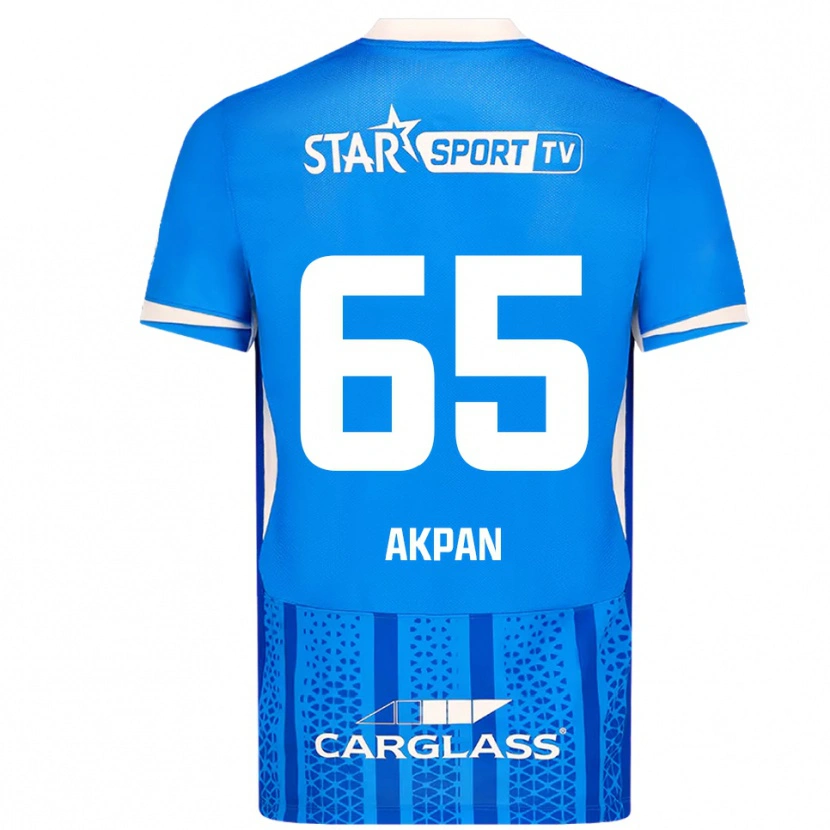 Danxen Kinder Christian Akpan #65 Blau Weiß Heimtrikot Trikot 2025/26 T-Shirt