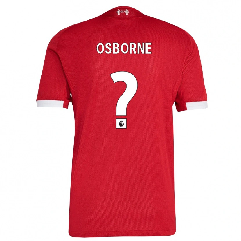 Danxen Kinder Niall Osborne #0 Rot Weiß Heimtrikot Trikot 2025/26 T-Shirt