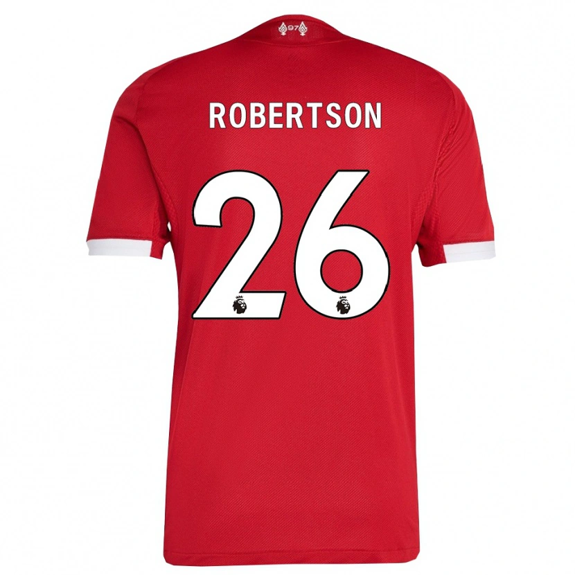 Danxen Kinder Andrew Robertson #26 Rot Weiß Heimtrikot Trikot 2025/26 T-Shirt