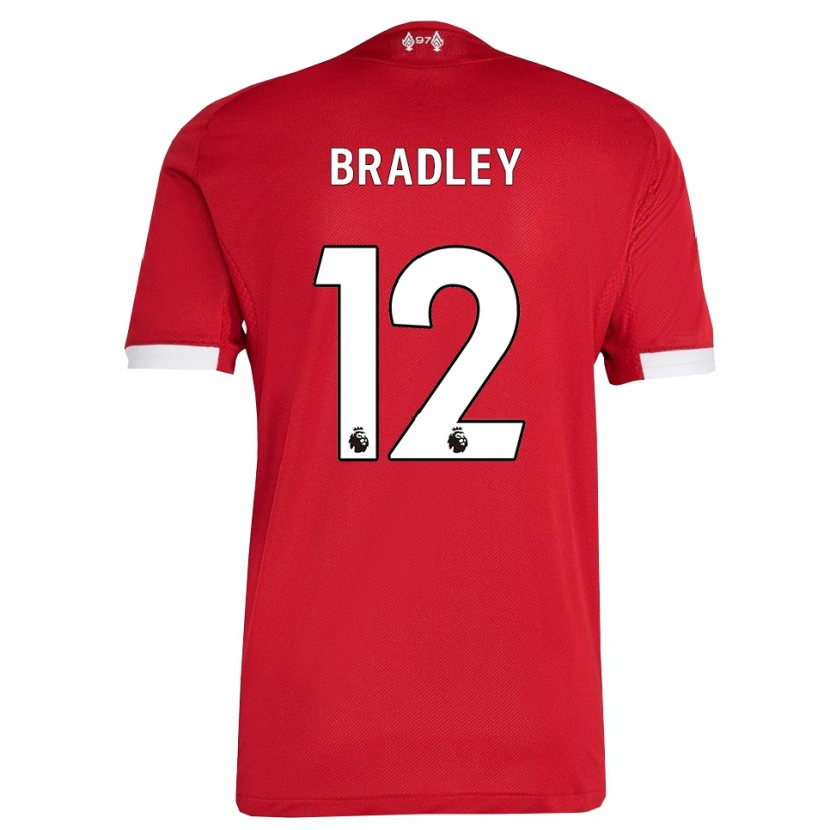 Danxen Kinder Conor Bradley #12 Rot Weiß Heimtrikot Trikot 2025/26 T-Shirt