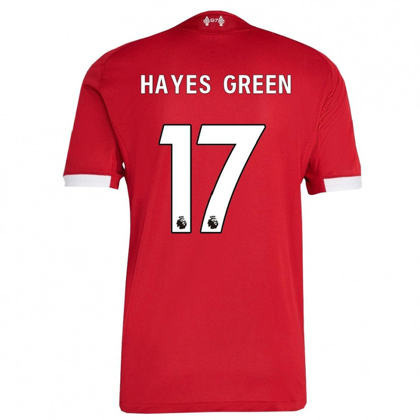 Danxen Kinder Charlie Hayes-Green #17 Rot Weiß Heimtrikot Trikot 2025/26 T-Shirt