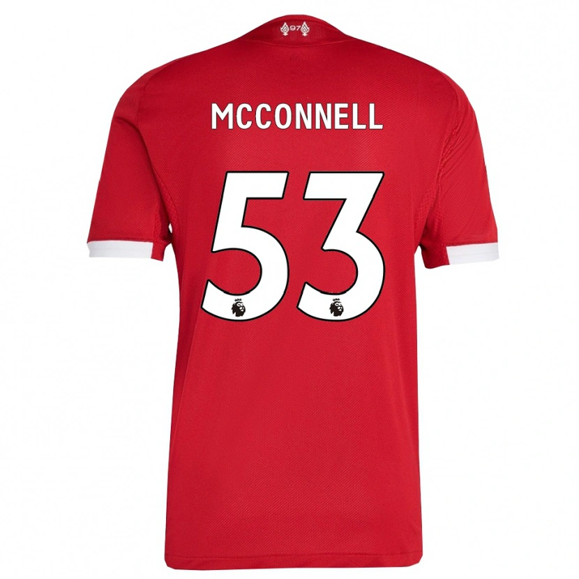 Danxen Kinder James Mcconnell #53 Rot Weiß Heimtrikot Trikot 2025/26 T-Shirt