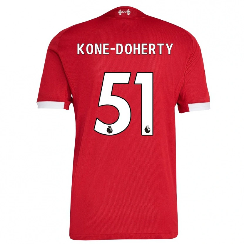Danxen Kinder Trent Kone-Doherty #51 Rot Weiß Heimtrikot Trikot 2025/26 T-Shirt