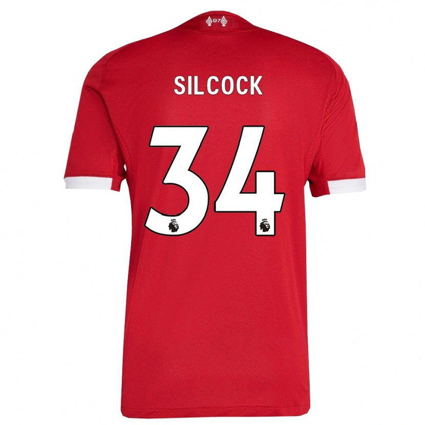 Danxen Kinder Hannah Silcock #34 Rot Weiß Heimtrikot Trikot 2025/26 T-Shirt