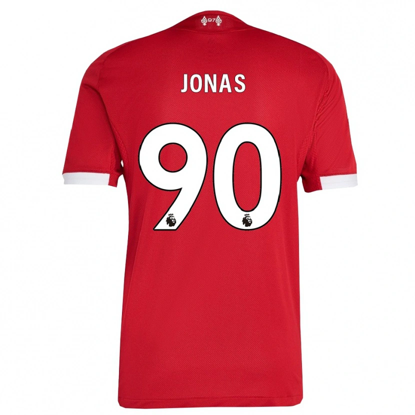 Danxen Kinder Lee Jonas #90 Rot Weiß Heimtrikot Trikot 2025/26 T-Shirt