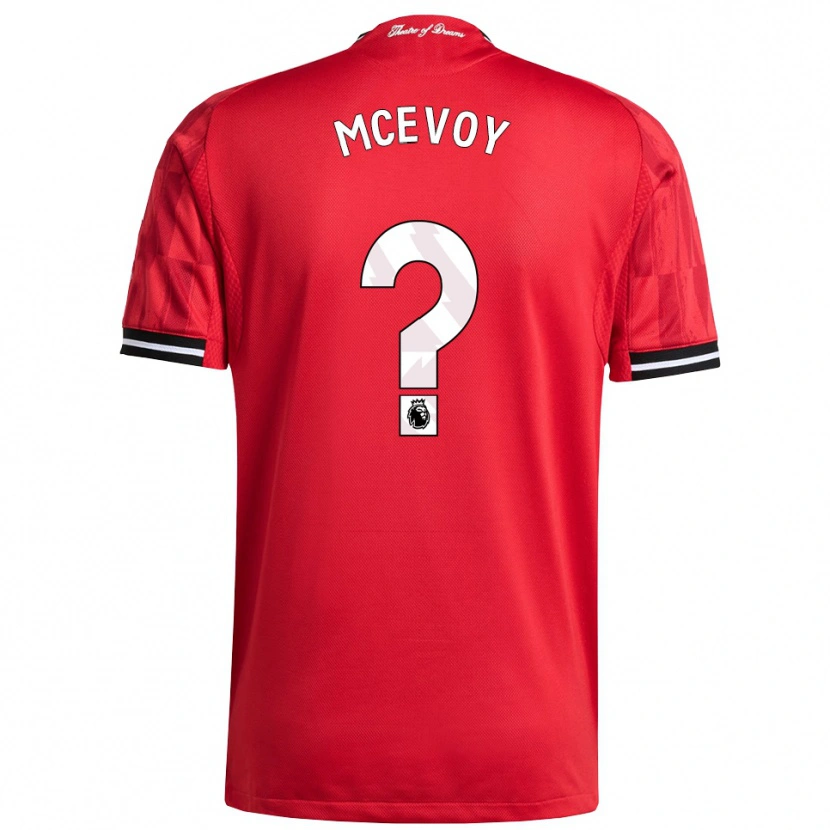 Danxen Kinder Jay Mcevoy #0 Rot Schwarz Weiß Heimtrikot Trikot 2025/26 T-Shirt