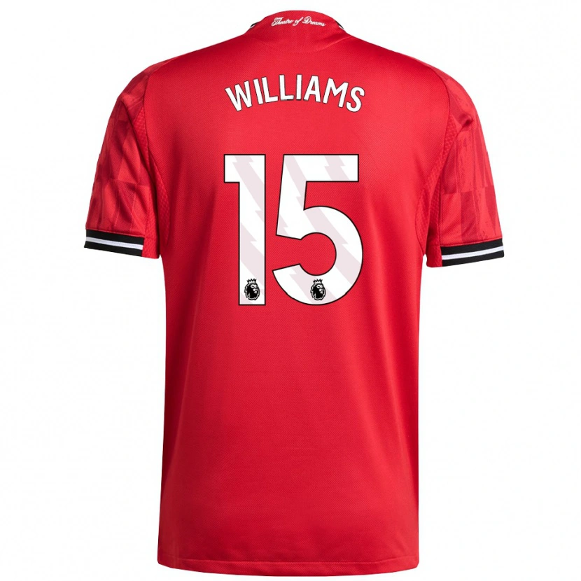 Danxen Kinder Joe Williams #15 Rot Schwarz Weiß Heimtrikot Trikot 2025/26 T-Shirt