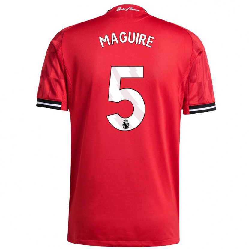 Danxen Kinder Harry Maguire #5 Rot Schwarz Weiß Heimtrikot Trikot 2025/26 T-Shirt