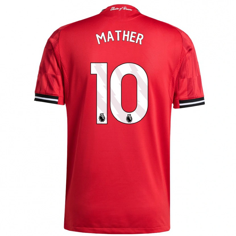 Danxen Kinder Sam Mather #10 Rot Schwarz Weiß Heimtrikot Trikot 2025/26 T-Shirt